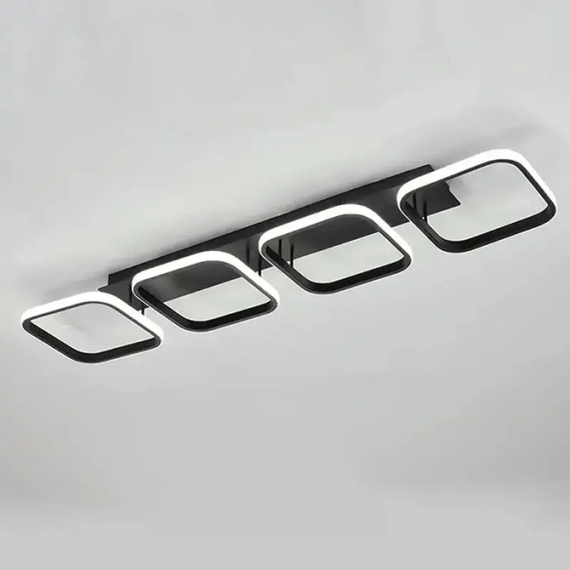 Previzualizare 4: Lustra LED VERTEX 45W, 4 Patrate, Liniara, lumina Rece/Calda/Neutra, Neagra