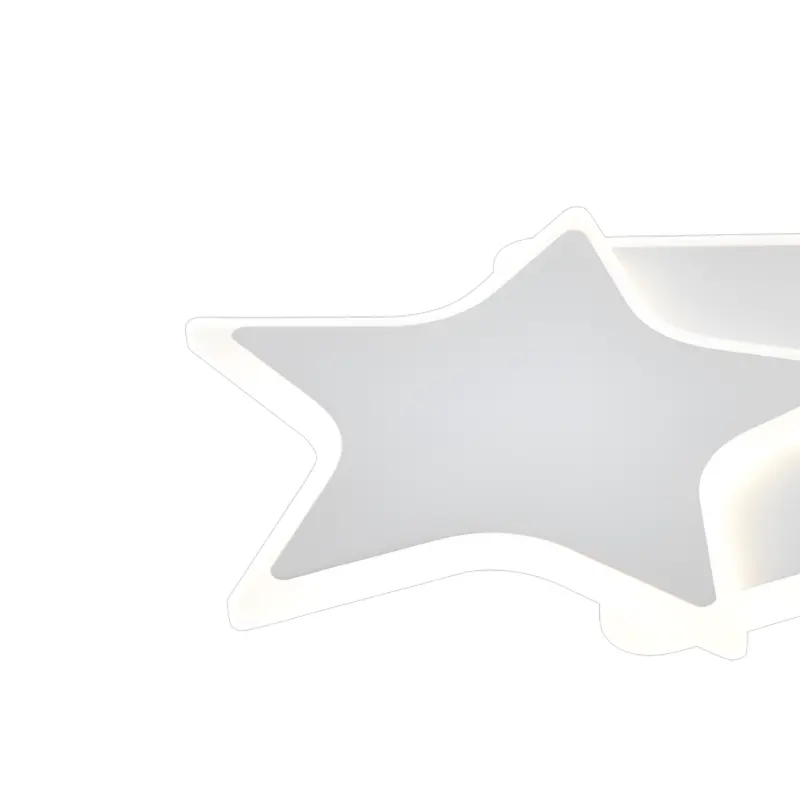 Previzualizare 2: Lustra LED cu telecomanda 41W, Stele, lumina Rece/Calda/Neutra, Dimabila, Alb