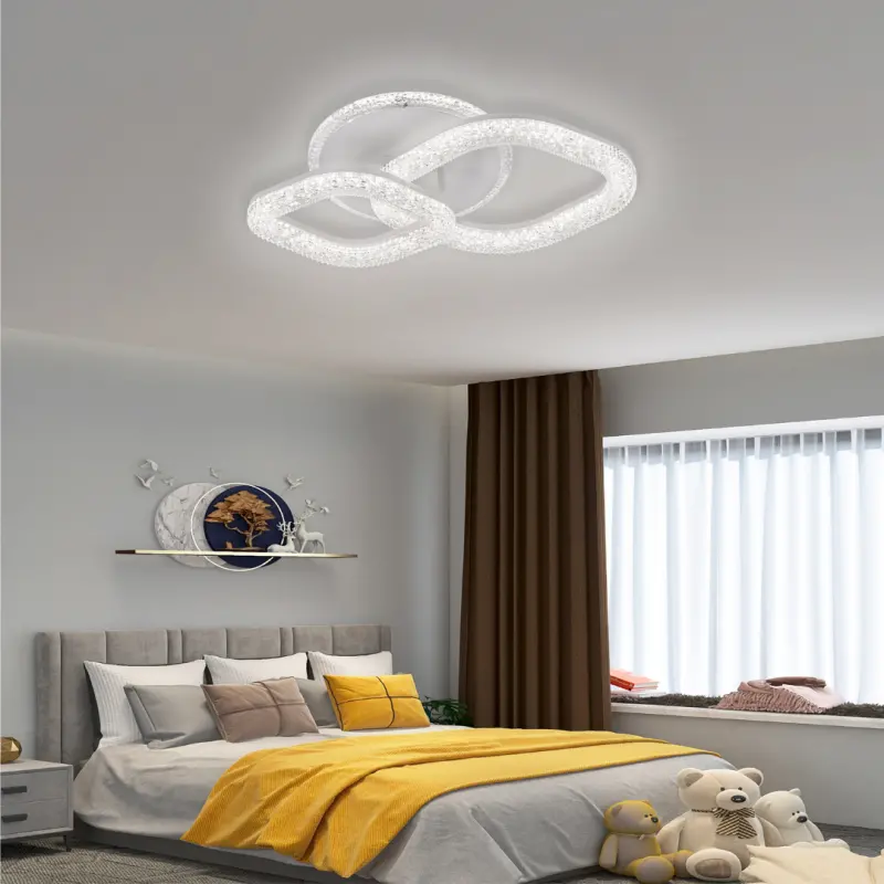 Lustra LED Asgard 29W cu Telecomanda, Lumina Dimabila, Alb