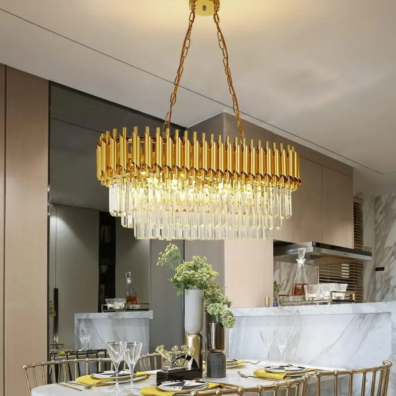 Previzualizare 3: Candelabru Cristal VERSAILLES Regalis 10xE14, Diametru 80cm, Auriu, Inaltime Reglabila