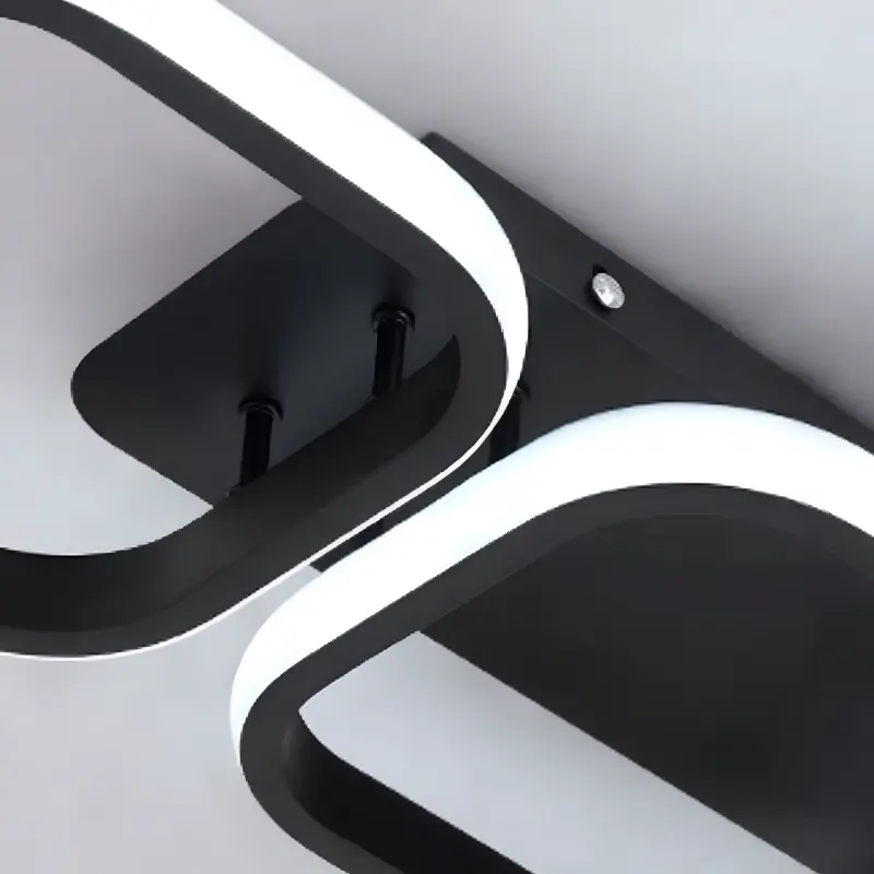 Previzualizare 2: Lustra LED VERTEX 34W, 3 Patrate, Liniara, lumina Rece/Calda/Neutra, Neagra