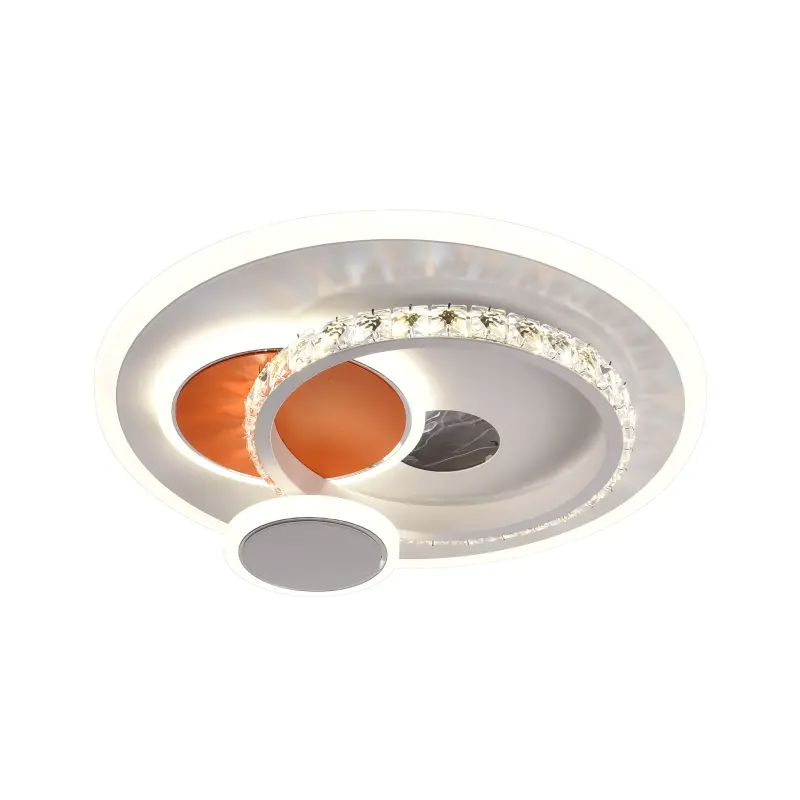 Previzualizare 4: Lustra LED cu cristal HELIOX, 40W, 4 Cercuri, lumina Rece/Calda/Neutra, Alb