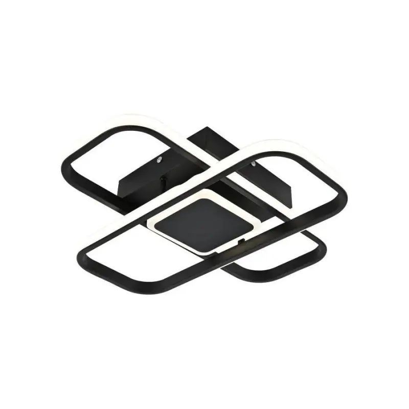 Previzualizare 4: Lustra LED cu telecomanda VECTOR QUAD 52W, lumina Rece/Calda/Neutra, Dimabila, Negru