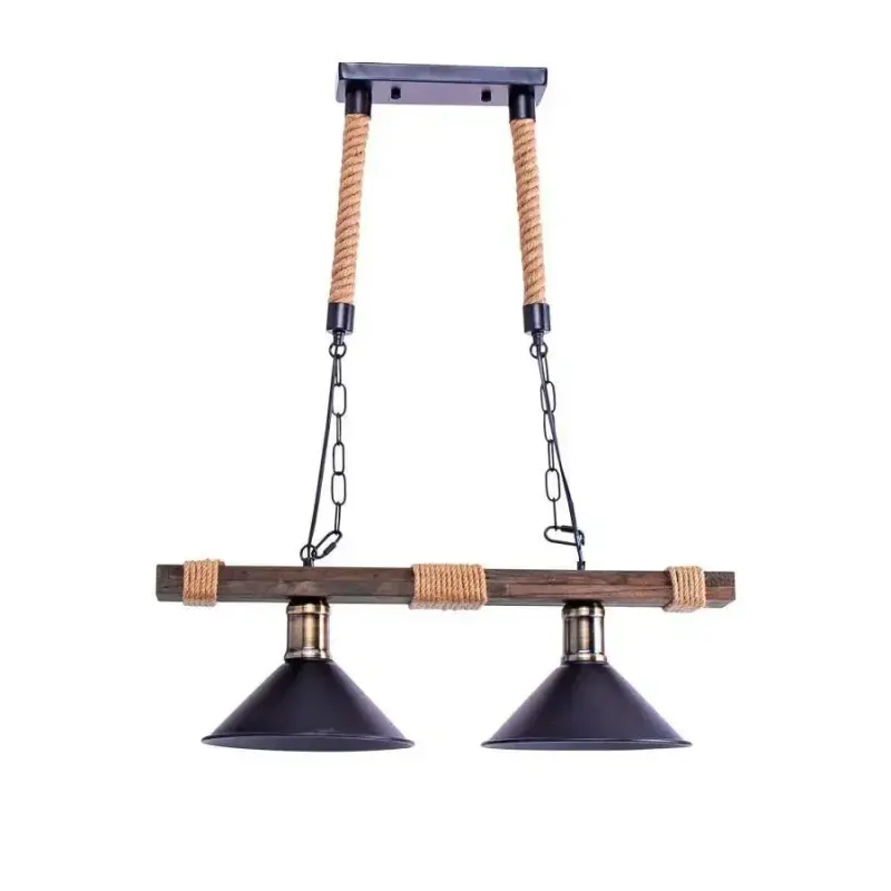 Lustra Traditionala, 2xE27, Maro, Metal si Sfoara