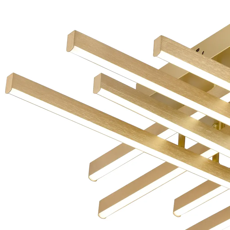 Previzualizare 2: Lustra LED cu Telecomanda LINEX, 108W, Lumina 3000K/4000K/6000K, Dimabila, Auriu