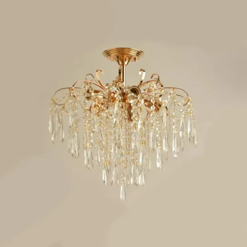 Candelabru Cristal EGO 5x E27, Diametru 47cm, Auriu Lucios
