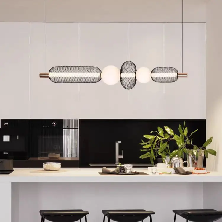Previzualizare 3: Lustra LED Suspendata LM551/5BK, 27W, Lumina 3000/4000/6000K, Negru, Inaltime Reglabila
