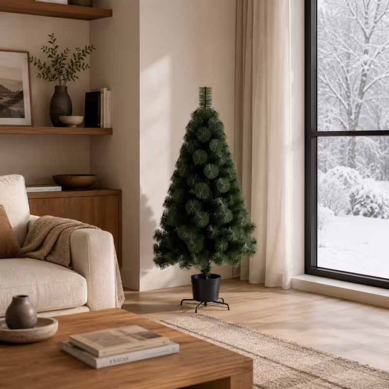 Previzualizare 2: Brad Artificial MANIITSOQ, 180 cm, 220 varfuri, Suport Metalic, Verde
