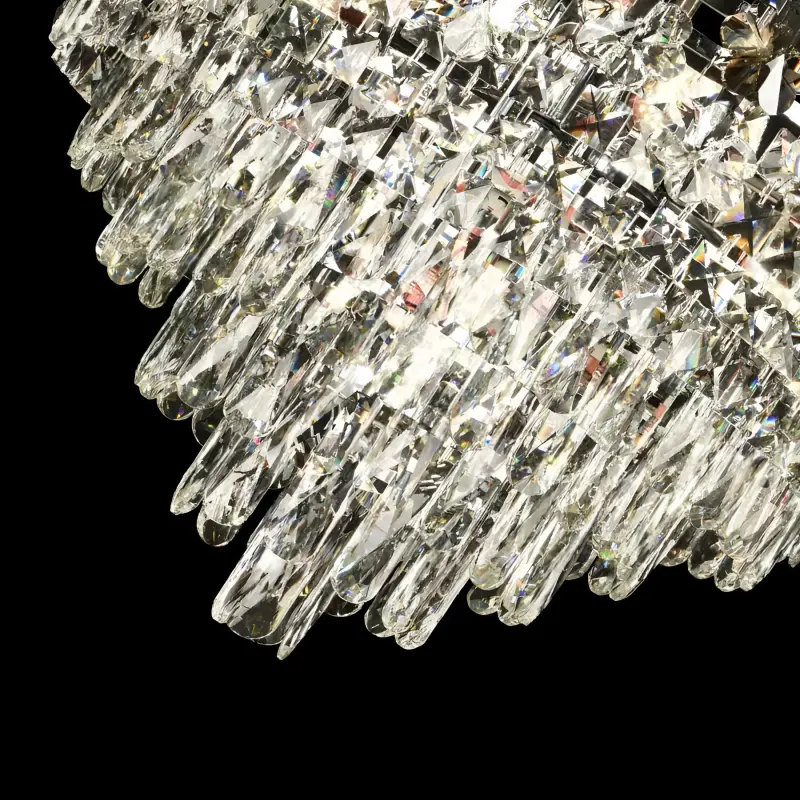 Previzualizare 2: Candelabru Cristal FLORENCE Eleganza, 9x E14, Diametru 50cm, Crom Lucios, Inaltime Reglabila