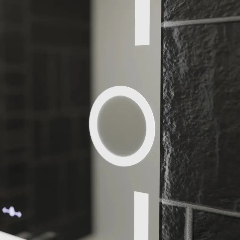 Previzualizare 3: Oglinda LED Rectangulara, 80x60cm, Eclat MotionGlow Marcello, Sistem Dezaburire, Ceas & Termometru, Lupa Cosmetica, Dimabila