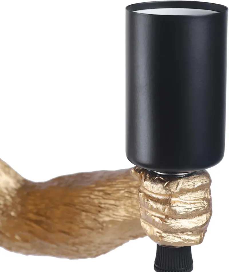 Previzualizare 3: Lustra Suspendata Vintage, LV700, 1xE27, Maimuta, Sfoara si Metal, Suport Negru