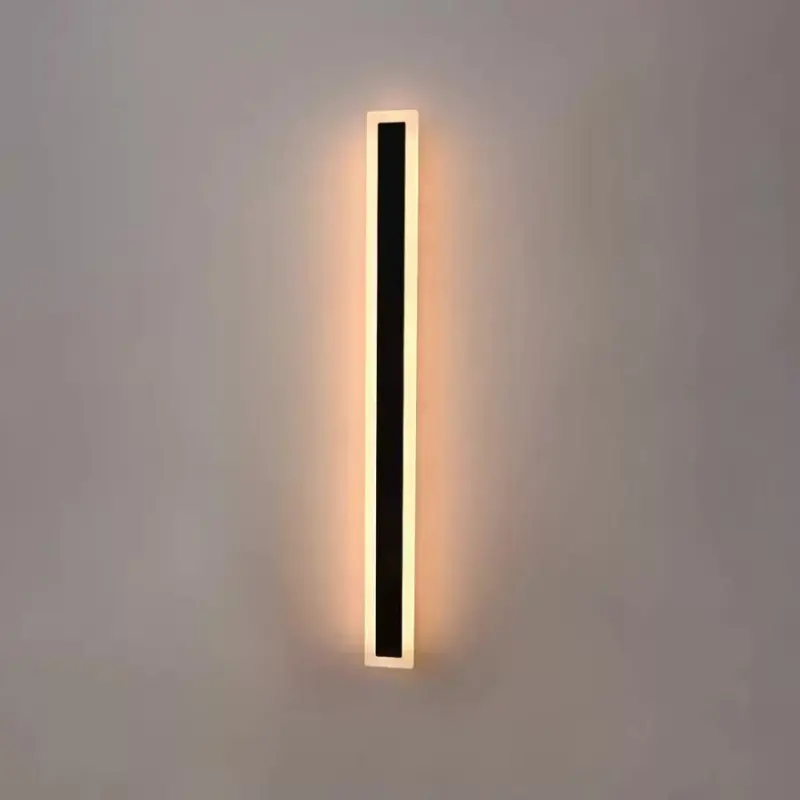 Aplica LED de Exterior Mack, Lungime 90cm, 10W, IP65, Metal, Liniar, Negru