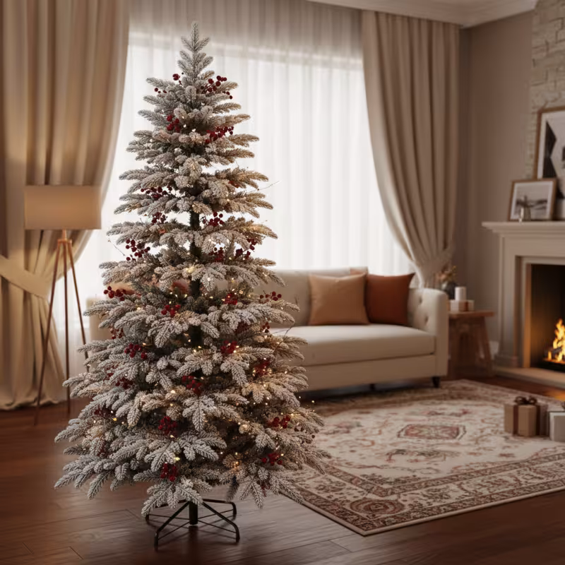 Previzualizare 3: Brad Artificial CRAN, 150 cm, 320 varfuri, Verde si Alb