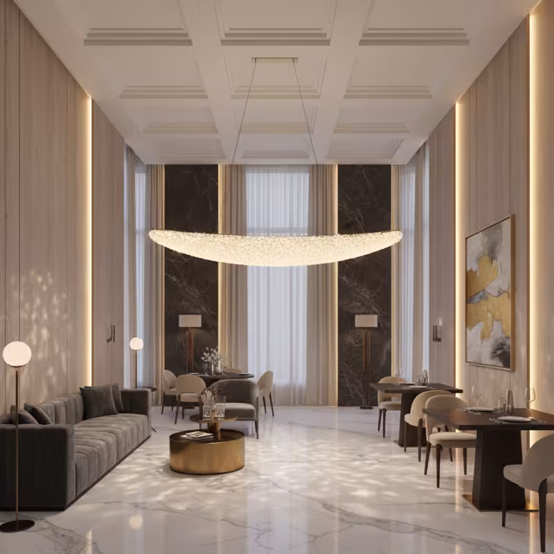 Previzualizare 2: Candelabru Modern cu Cristal, Telecomanda, PRAGA, 125W, Lumina Calda/Neutra/Rece, Lungime 160 cm, Auriu, Inaltime reglabila