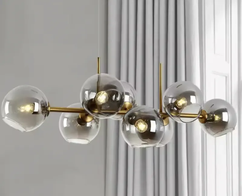 Previzualizare 4: Lustra cu Glob, MODEST Grand, 8xE27, Auriu, Metal