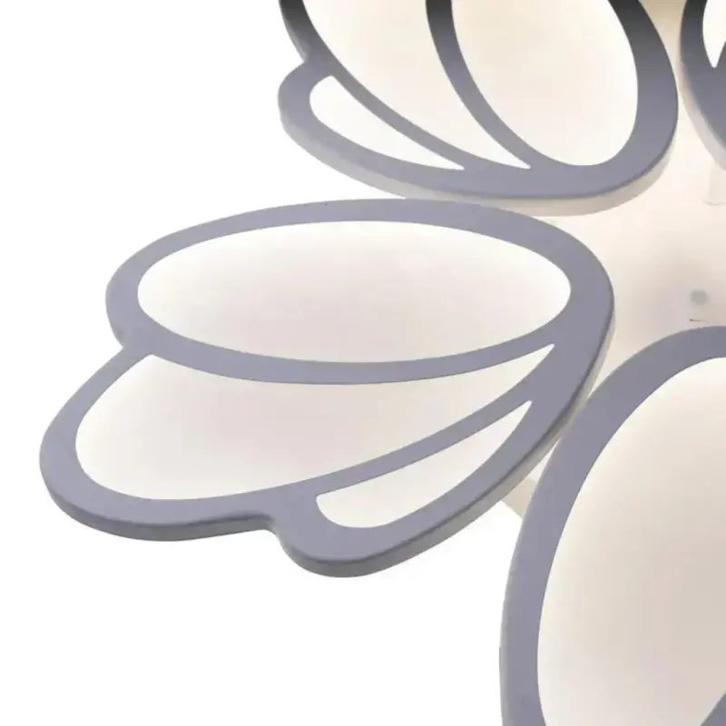 Previzualizare 2: Lustra LED cu telecomanda TULIP 81W, 5 Petale, lumina Rece/Calda/Neutra, Dimabila, Alb