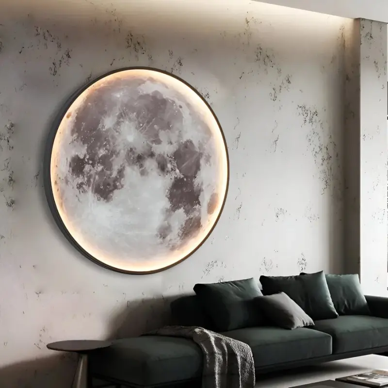 Previzualizare 3: Lustra LED Decorativa Luna 54W Diametru 80CM Lumina Calda Neutra Rece 3000/4000/6000K