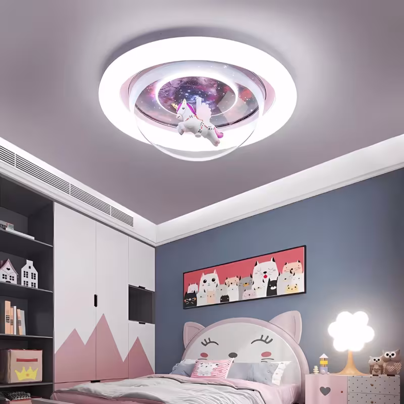 Previzualizare 4: Lustra LED UNICORN, 60W, 50cm, lumina Rece/Calda/Neutra, Roz