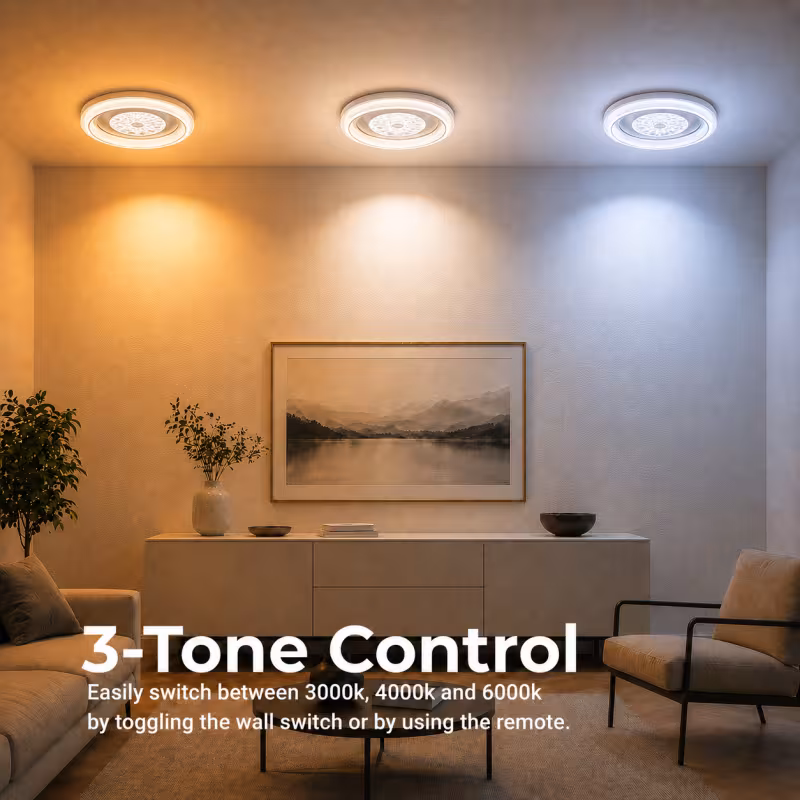 Previzualizare 4: Lustra LED KALESO Petito, 37W, Diametru 24.5cm, Lumina Calda/Neutra/Rece, Alb, Metal si Cristal