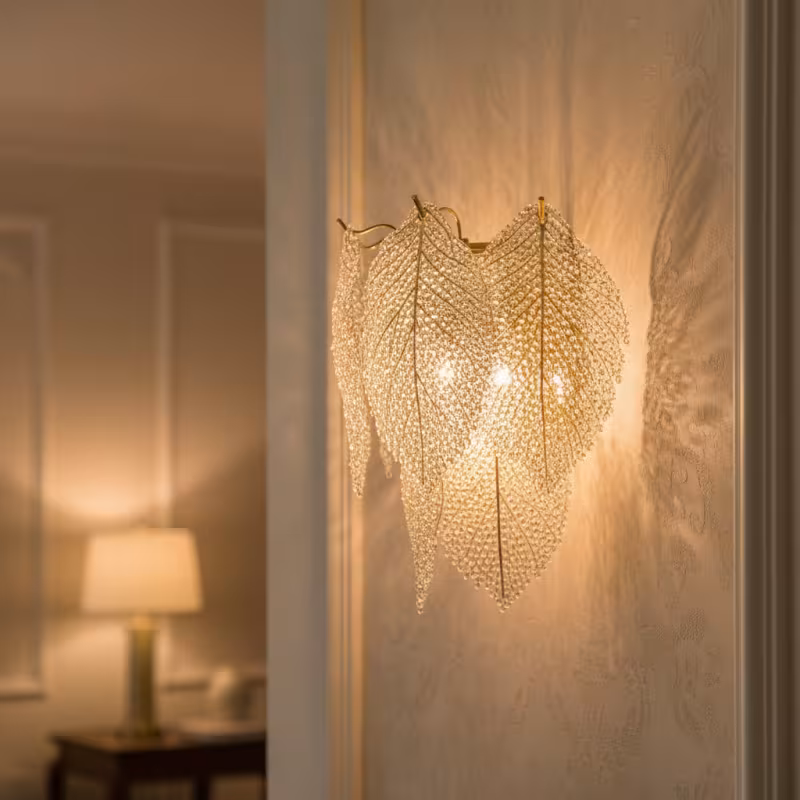 Previzualizare 2: Aplica Cristal LACE, 3xE14, Diametru 30 cm, Inaltime 34 cm, Auriu Lucios, Design Elegant
