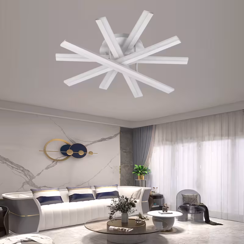 Previzualizare 3: Lustra LED cu telecomanda ZOE, 67W, lumina Rece/Calda/Neutra, Dimabila, Alb