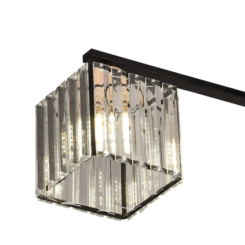 Previzualizare 2: Lustra Clasica Moderna Georgiana, LC111/6BK, 6x E27, Negru, Metal si Sticla