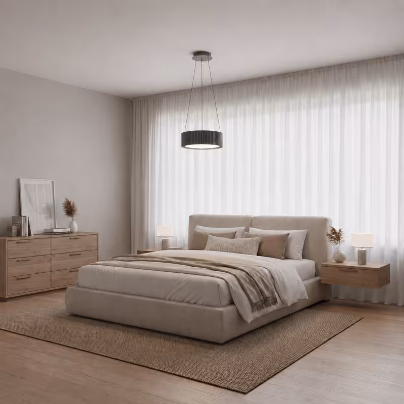 Previzualizare 2: Lustra LED cu telecomanda SCHECTE, 3000K/4000K/6000K, 70W, Metal si Plastic, Gri