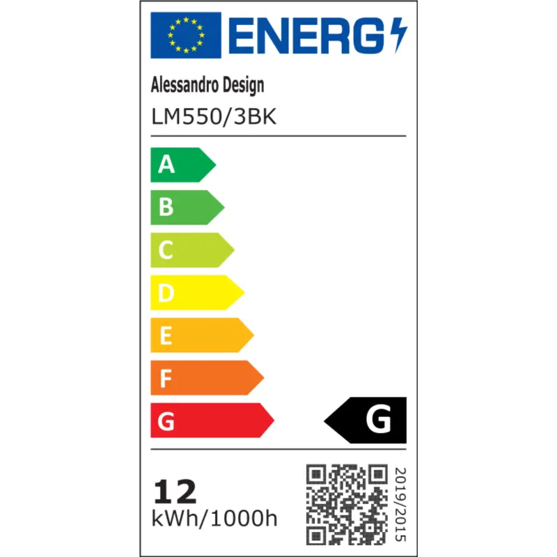 Previzualizare 3: Lustra LED Suspendata LM550/3BK, 12W, Lumina 3000/4000/6000K, Negru