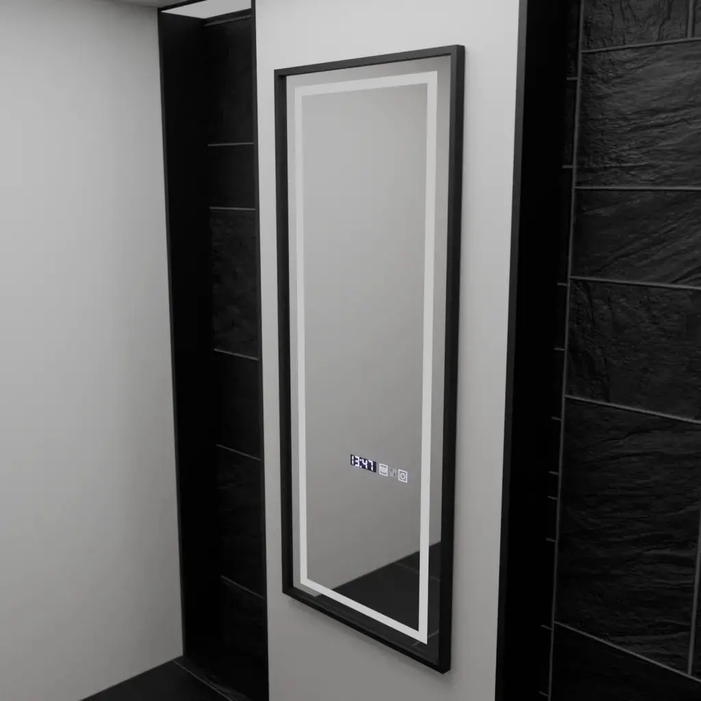 Oglinda LED Rectangula, 60x150cm, Bianca Senzor Radar Marcello, Sistem Dezaburire, Ceas & Termometru, Dimabila, Dressing Couture