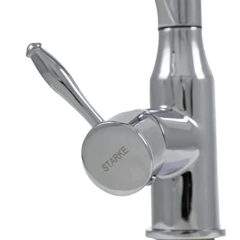 Previzualizare 4: Baterie Bucatarie, Alama Sanitara, Negru cu Crom, WZX/2019