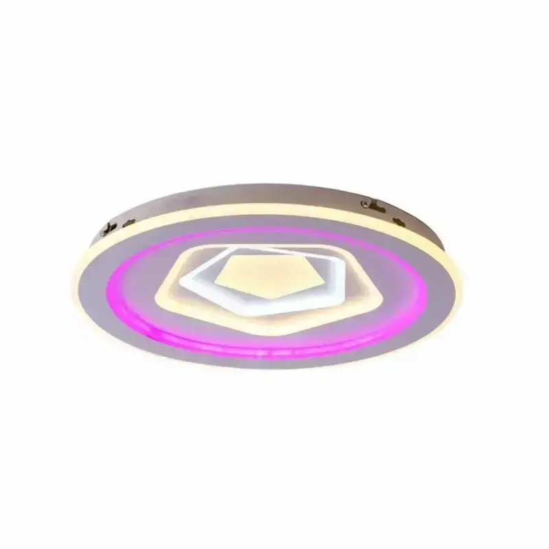 Previzualizare 3: Lustra LED cu telecomanda MEIRA RGB, 180W, lumina Rece/Calda/Neutra, Dimabila, Alb