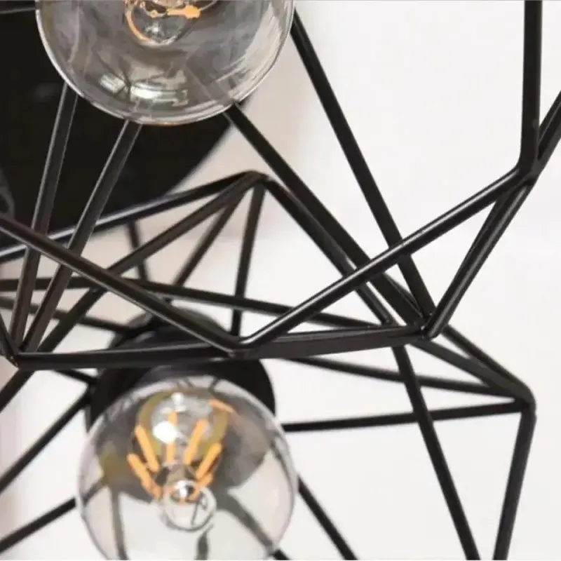 Previzualizare 2: Lustra Forma Diamant, STRUKTUR, 3xE27, Negru, Metal