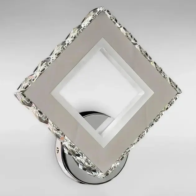 Previzualizare 2: Aplica LED AP2881 cu Cristale, Patrat, 23.4W, Lumina Rece/Calda/Neutra, Crom Lucios