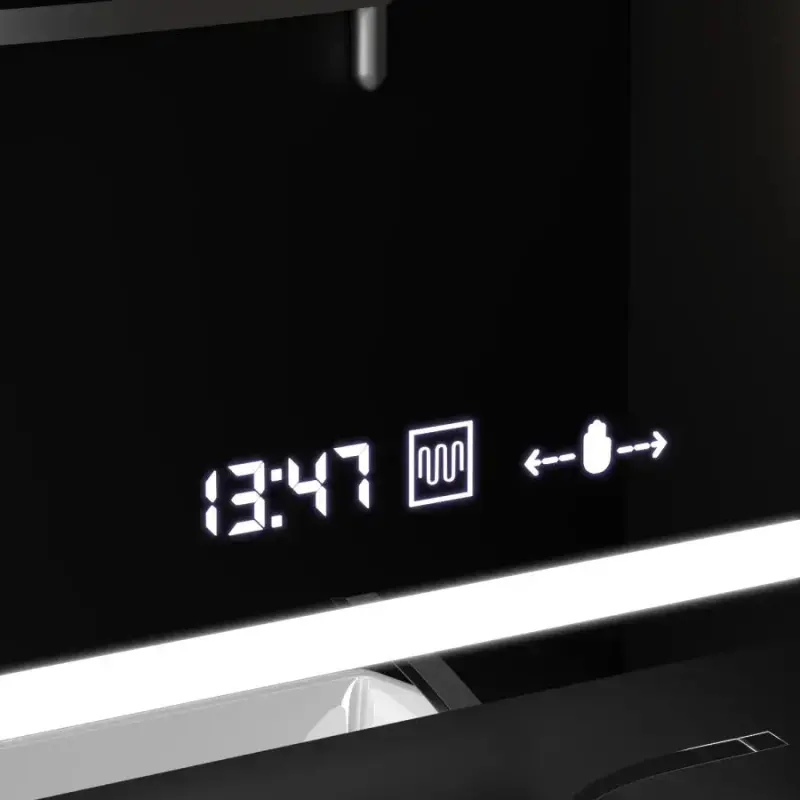 Previzualizare 2: Oglinda LED Rectangulara, 90x60cm, Souverain MotionGlow Marcello, Sistem Dezaburire, Ceas & Termometru, Lupa Cosmetica, Dimabila