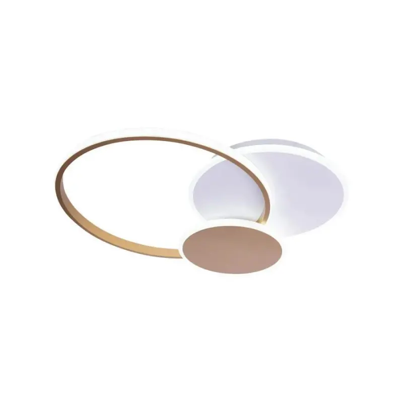 Previzualizare 3: Lustra LED cu telecomanda KILLIAN 46W, 3 Cercuri, lumina Rece/Calda/Neutra 3000K/4000K/6000K, Dimabila, Auriu Alb