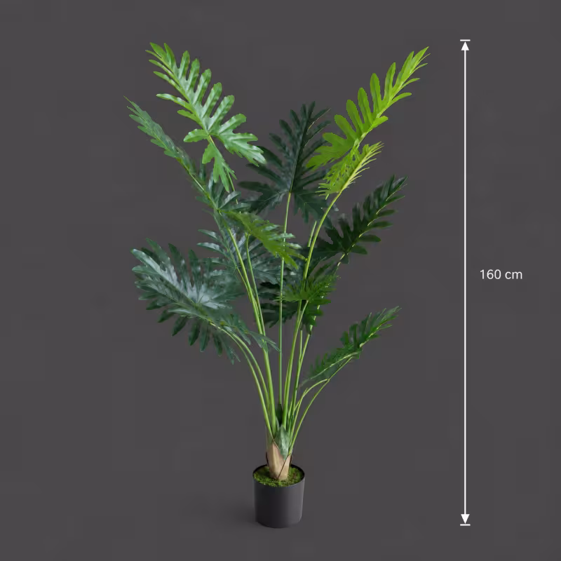 Previzualizare 4: Planta Artificiala Tip Filodendron, 10 frunze, 160 cm, Verde
