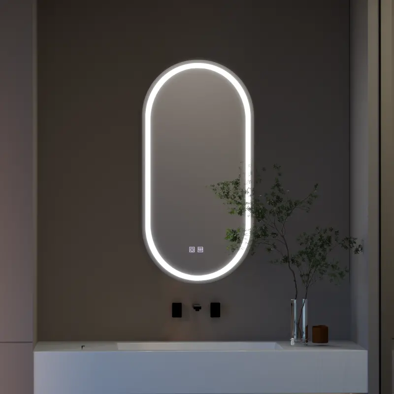 Previzualizare 3: Oglinda LED Ovala, 50x100cm, Velara Touch, Sistem Dezaburire, Dimabila