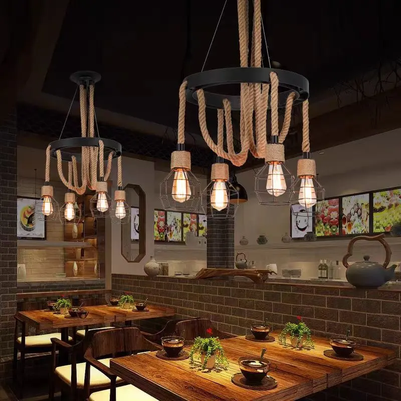 Lustra Roata LV580, 4xE27, Maro, Metal si Sfoara