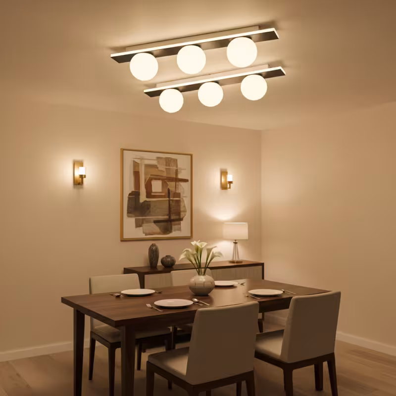 Previzualizare 2: Lustra LED TRION, Lumina Calda/Neutra/Rece, 3xG9, 24W, Negru, Metal si Acril