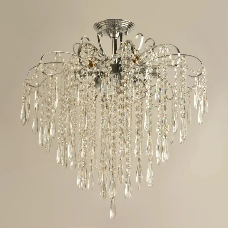 Candelabru Cristal EGO 9x E27, Diametru 60cm, Crom Lucios