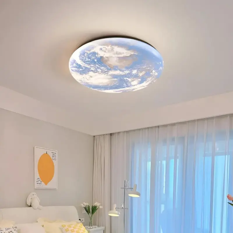 Previzualizare 2: Lustra LED EARTH 41W, Diametru 30cm, lumina Rece/Calda/Neutra, Albastru