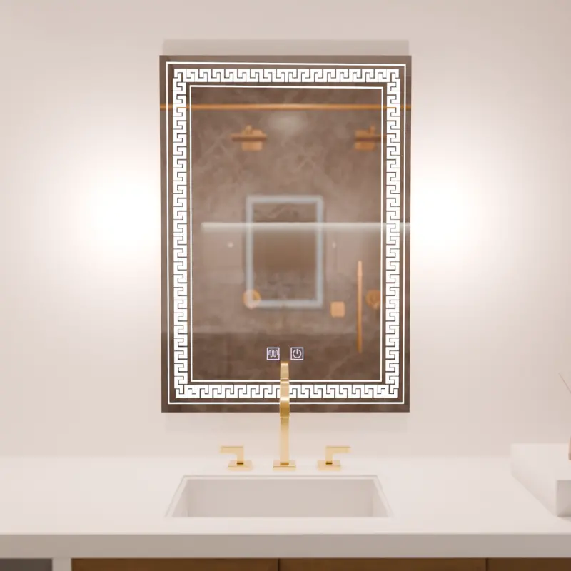 Previzualizare 3: Oglinda LED Rentagulara, 60x80cm, Touch Vivido , Sistem Dezaburire,Dimabila