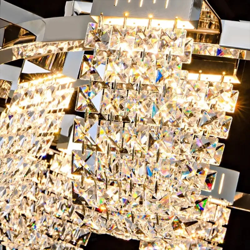 Previzualizare 2: Lustra LED Suspendata, STRATUS Supremo, Cristal si Metal, 15W, Lumina Rece/Calda/Neutra 3000K/4000K/6000K, Iluminat Luxos