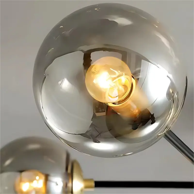 Previzualizare 2: Lustra Morena, 8xE27, Negru Auriu, Metal