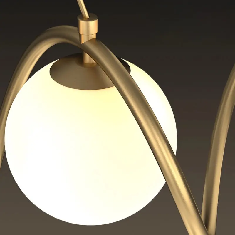 Previzualizare 2: Lustra LOFT Haven, 3x G9, Alb Auriu, Metal, Inaltime Reglabila, Modern