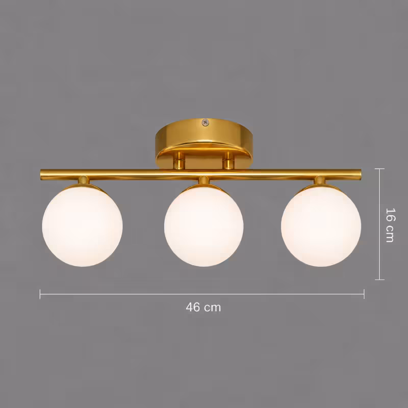 Previzualizare 4: Lustra LED si cristal ORI, 46cm, 3xG9, Globuri, Auriu