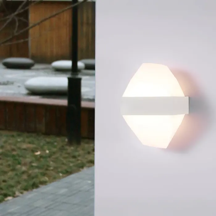 Aplica LED Exterior ICEBERG 10W Metal IP65 Alb