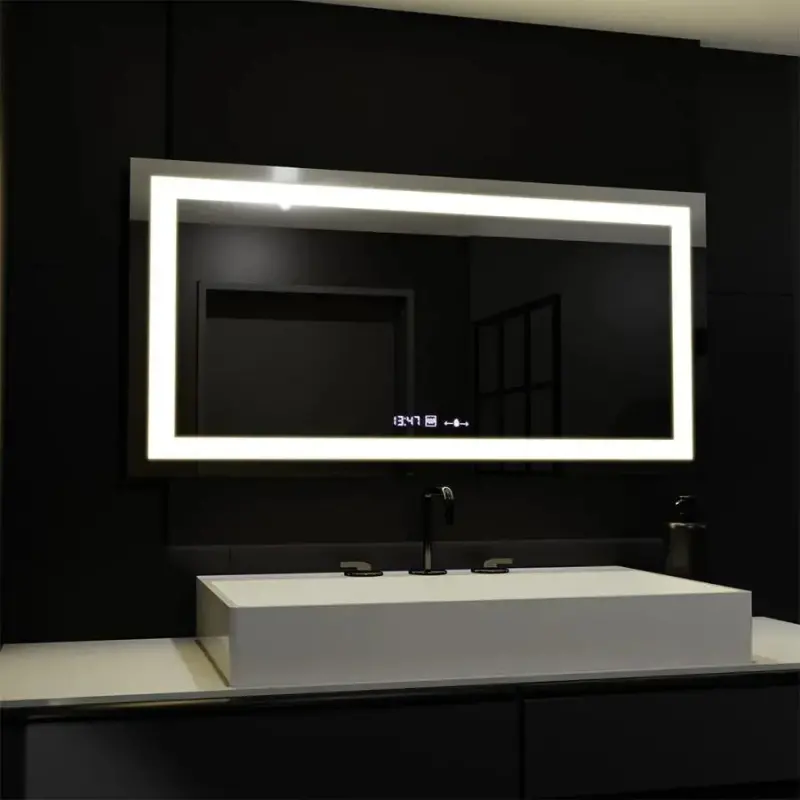 Previzualizare 3: Oglinda LED Rectangulara, 160x80cm, Verite MotionGlow Marcello, Sistem Dezaburire, Ceas & Termometru, Dimabila