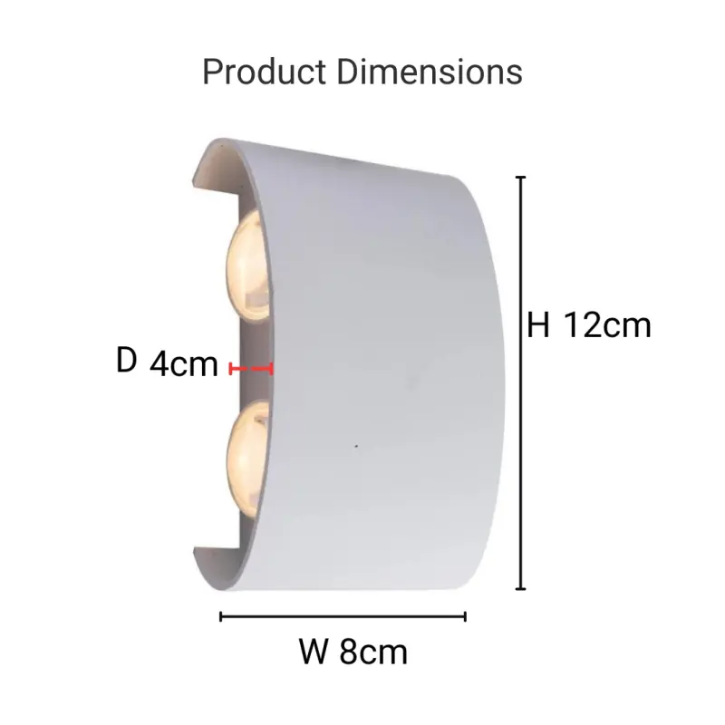 Previzualizare 3: Fantas Aplica LED de Exterior si Interior, 4 Surse x 1W, IP65, Metalic, Alb, 3000K