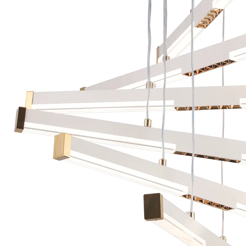 Previzualizare 2: Lustra LED Suspendata Acril LT183/5WH, 69W, Lumina 3000/4000/6000K, Alb, Inaltime Reglabila